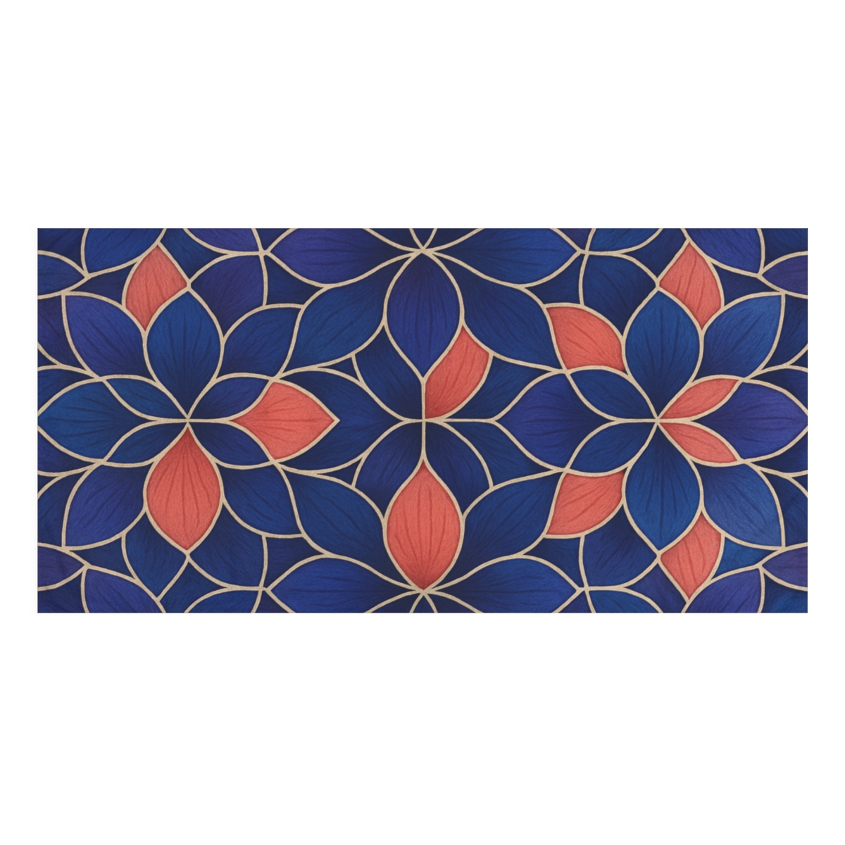 Petal Prism Tessellation designer printed towels