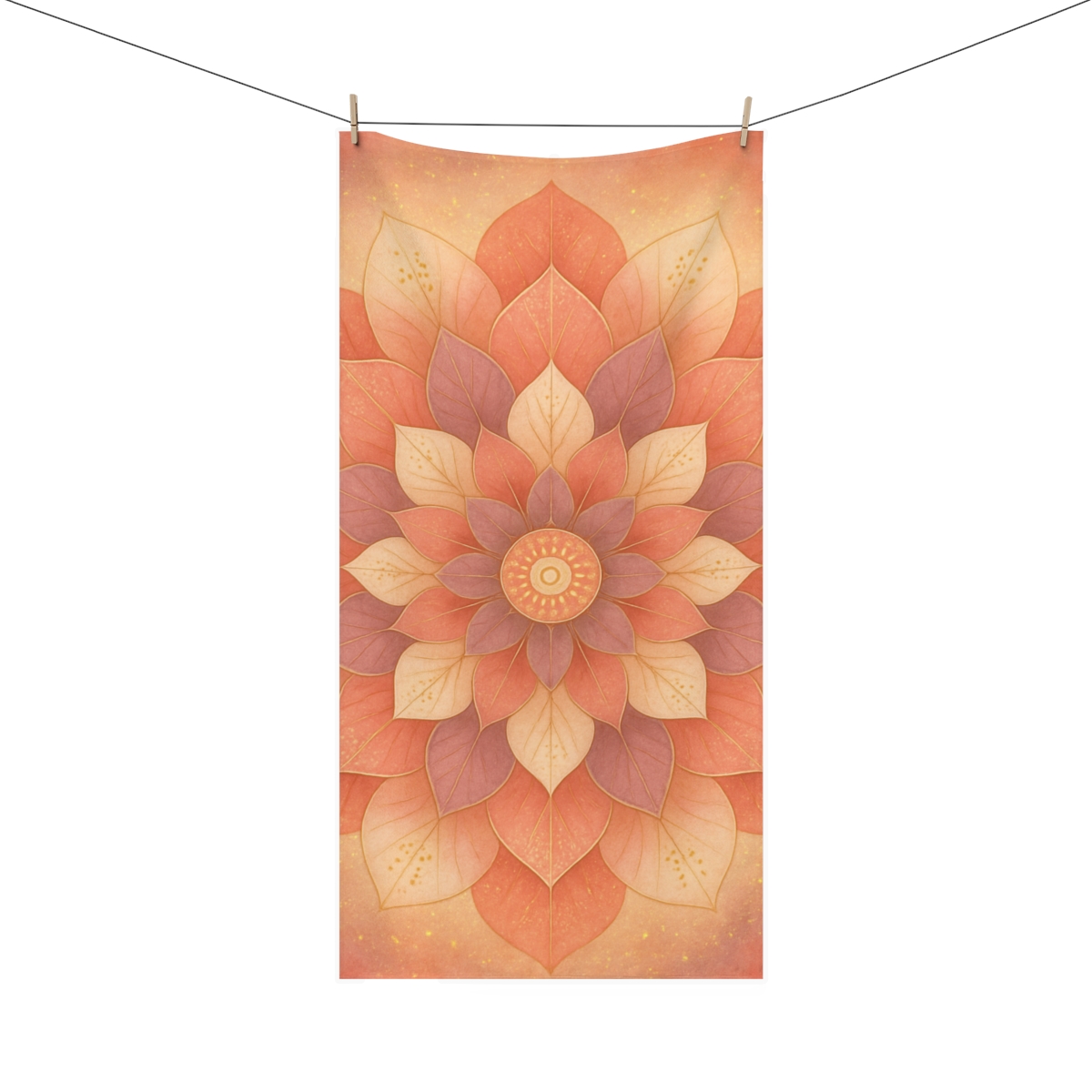 Petal Pulse Mandala decorative home towelscustom towels