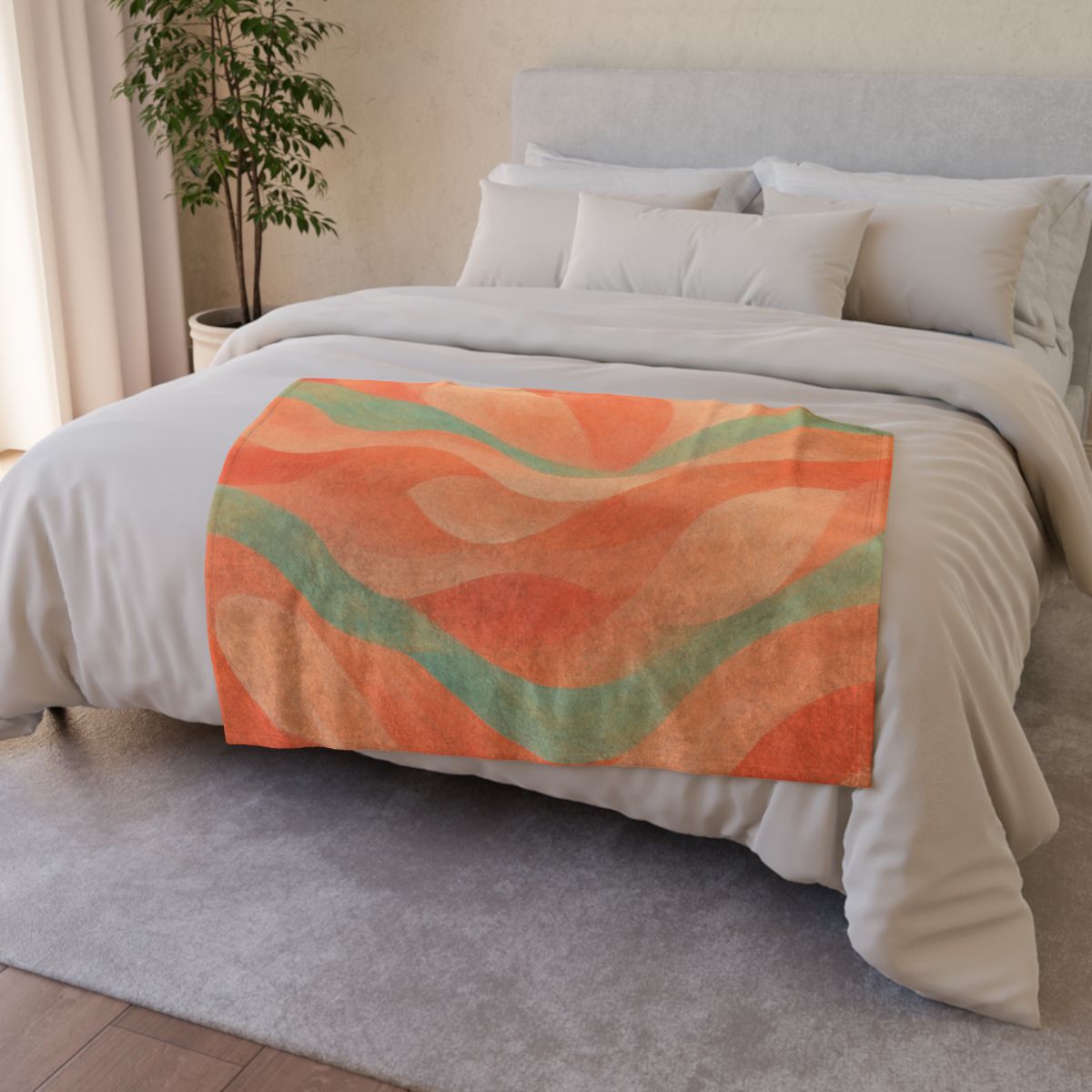 Petal Ripple Dynamics trendy patterned blankets