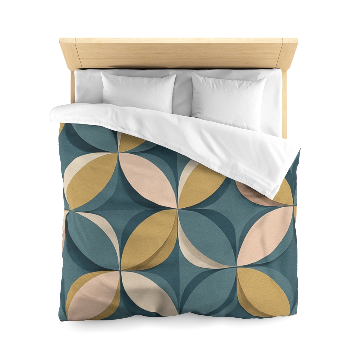 Petal Ripple Grid designer printed duvets