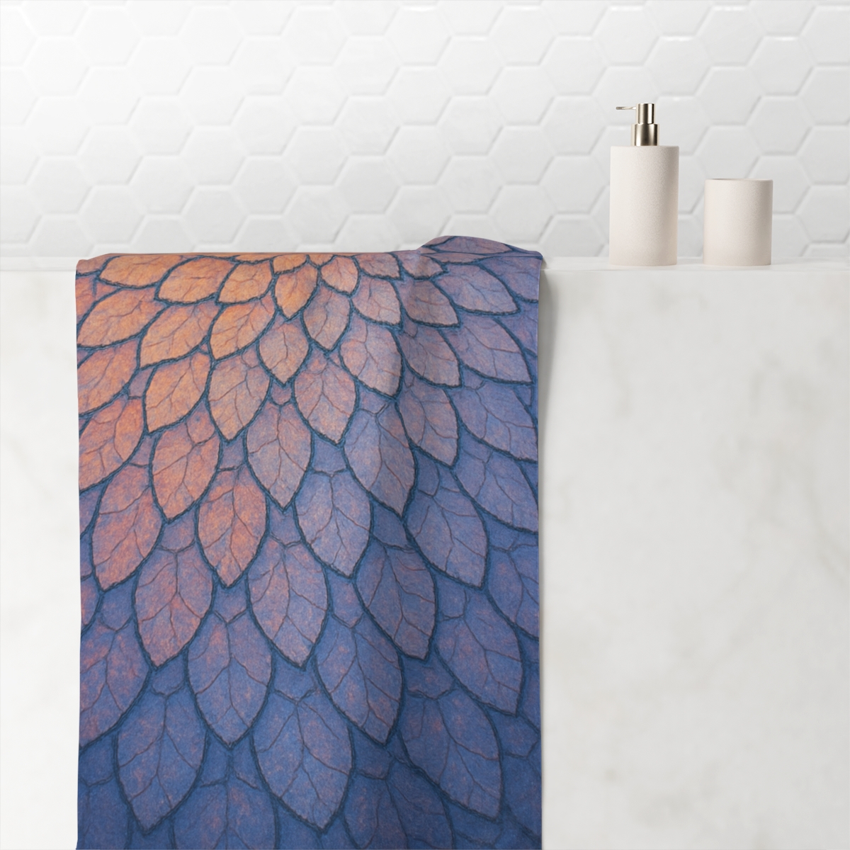 Petal Ripple Mosaic comfortable face towels