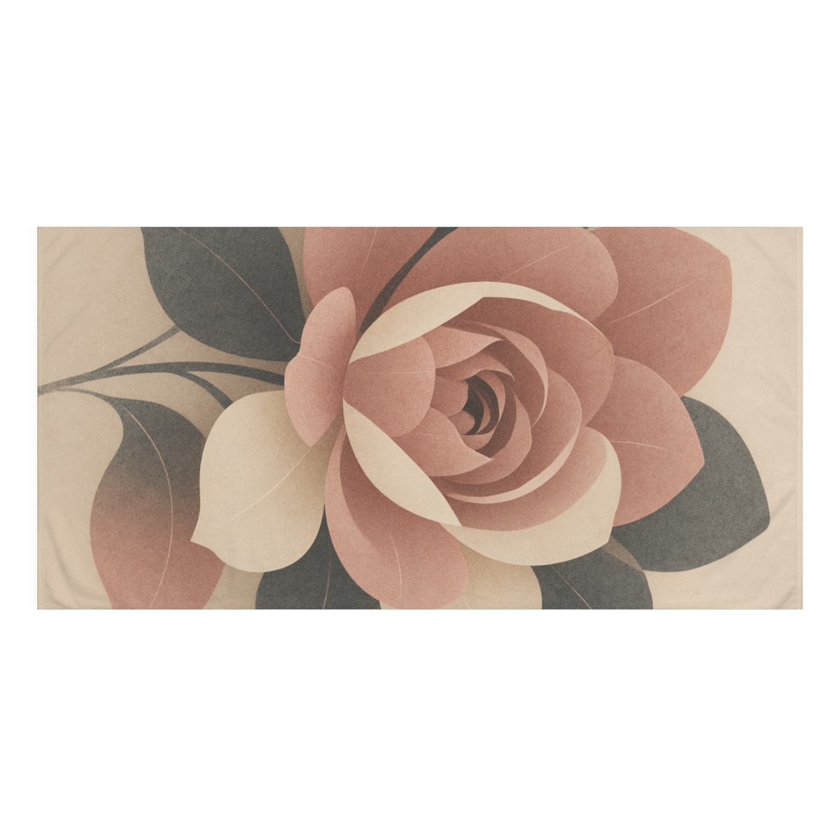 Petal Shadow Overprint personalized bath towels