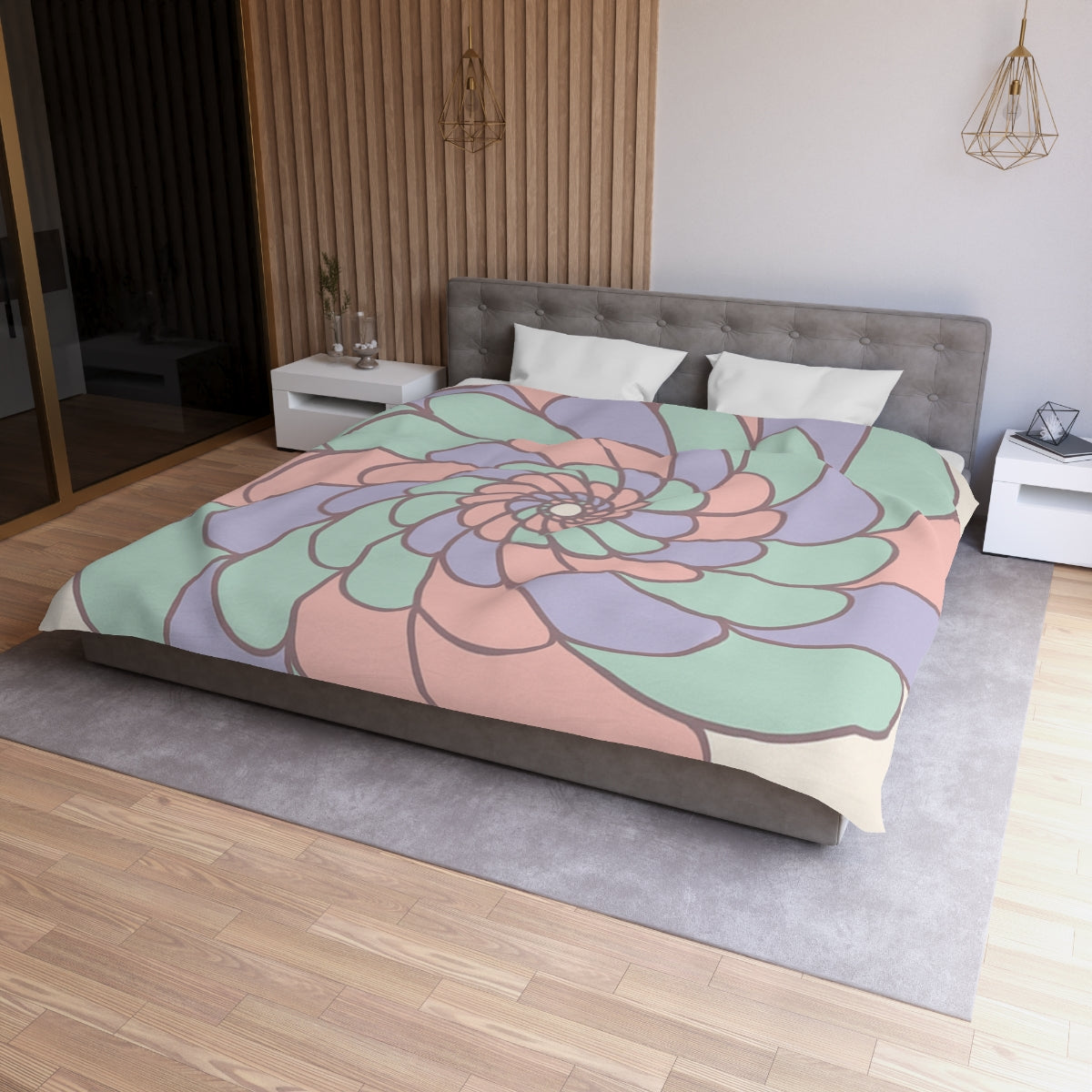 Petal Spiral Constellation Duvet