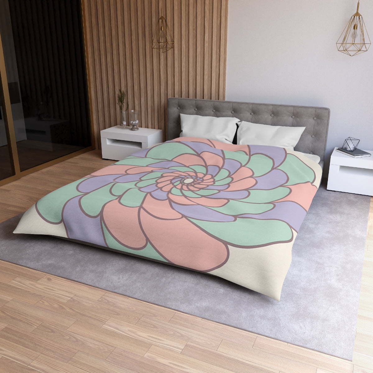 Petal Spiral Constellation Duvet