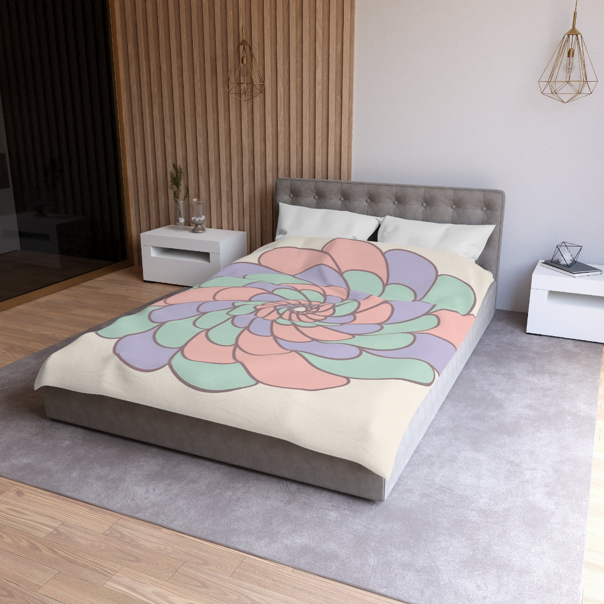 Petal Spiral Constellation Duvet