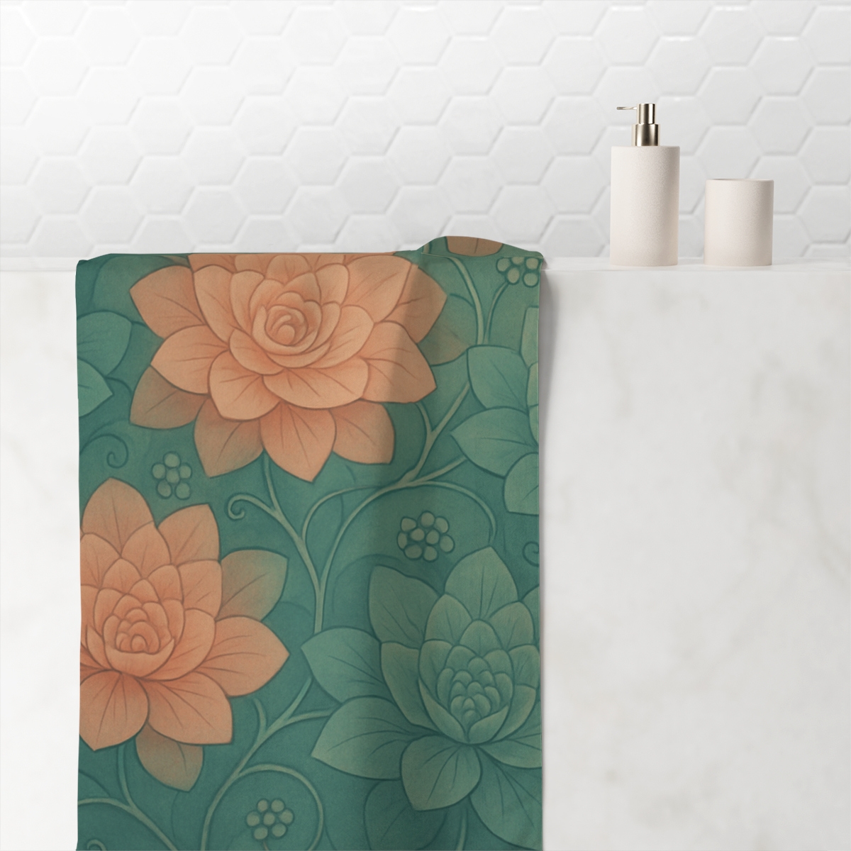 Petal Spiral Lattice custom towels