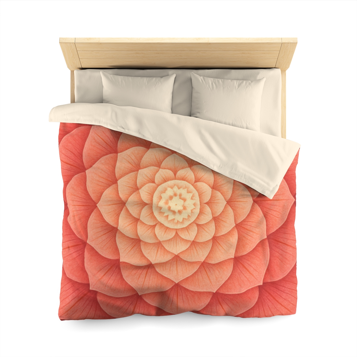 Petal Spiral Mandala designer printed duvets
