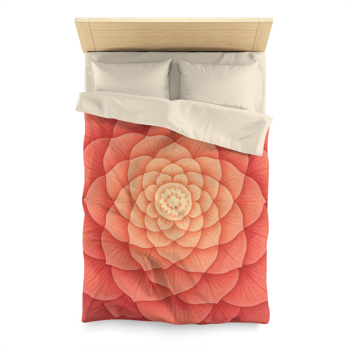 Petal Spiral Mandala designer printed duvets