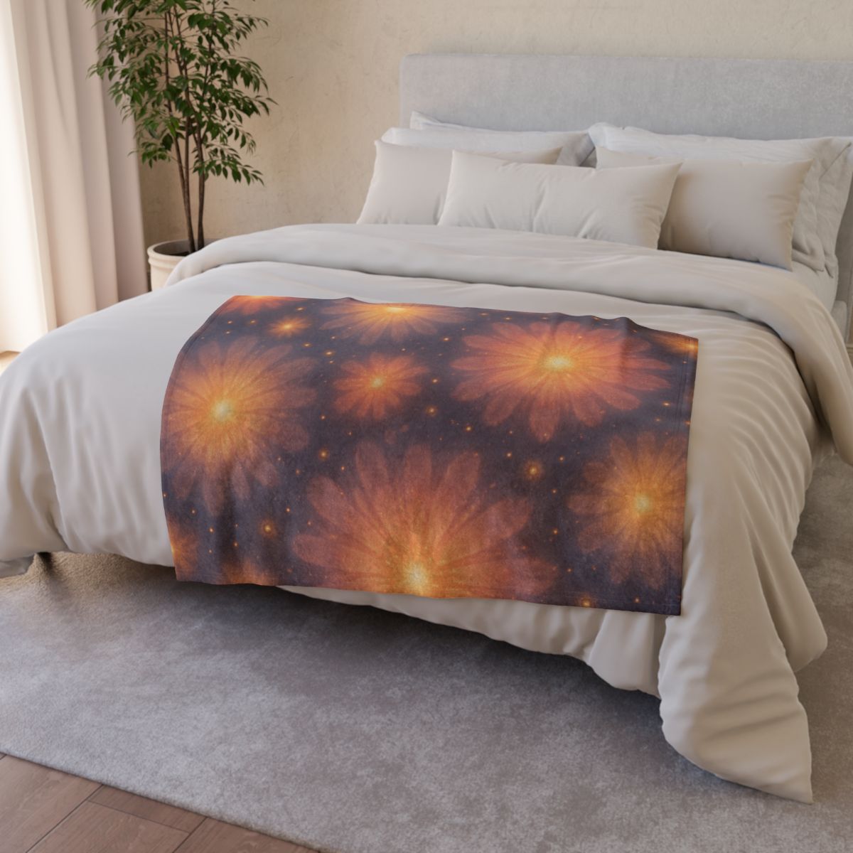 Photon Blossom Field warm winter blankets