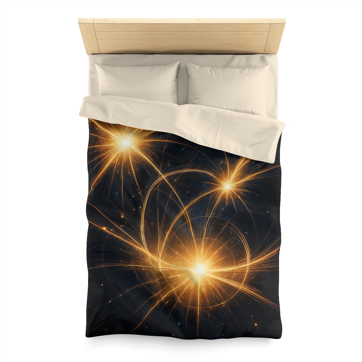 Photon Burst Constellation designer printed duvets