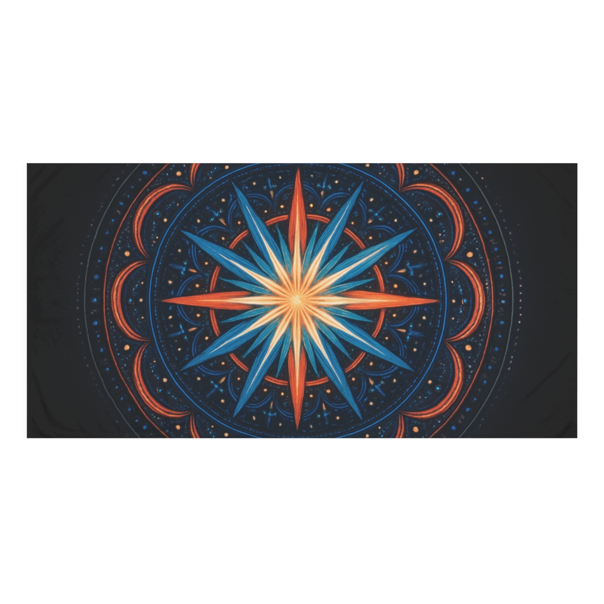 Photon Burst Mandala trendy hand towels
