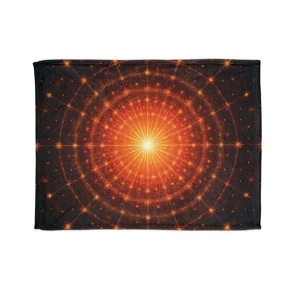 Photon Burst Mandala designer printed blankets