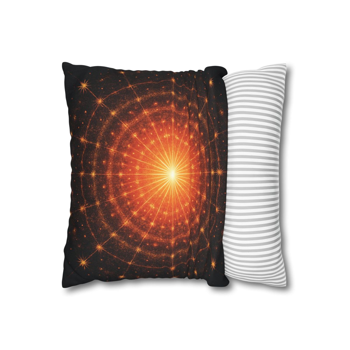 Photon Burst Mandala soft cotton pillow cases