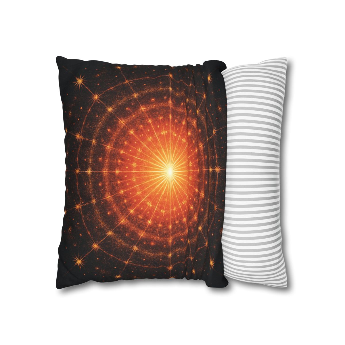 Photon Burst Mandala soft cotton pillow cases