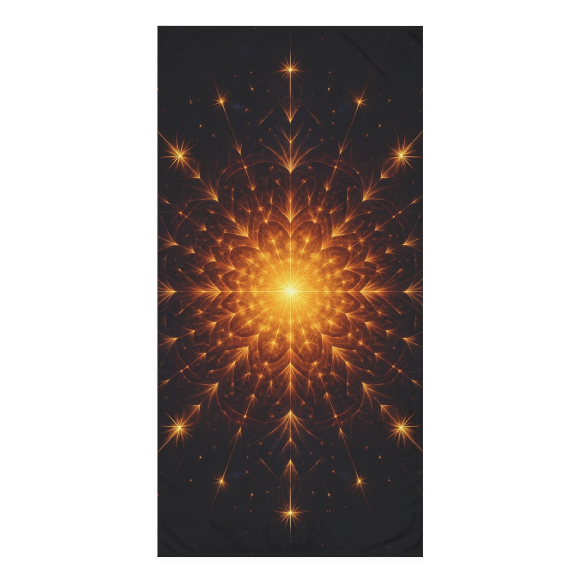 Photon Burst Mandala designer printed towels