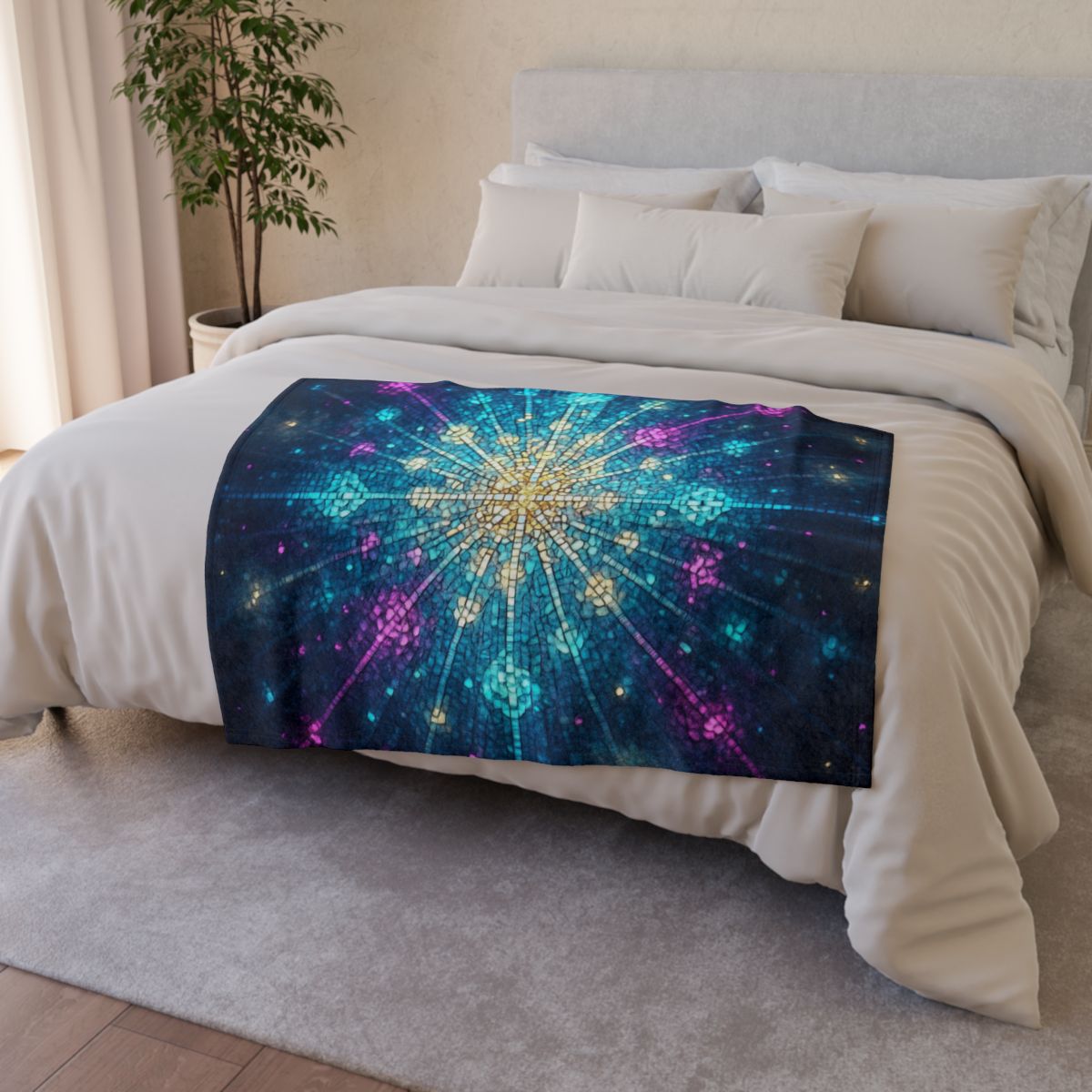 Photon Burst Mosaic trendy patterned blankets