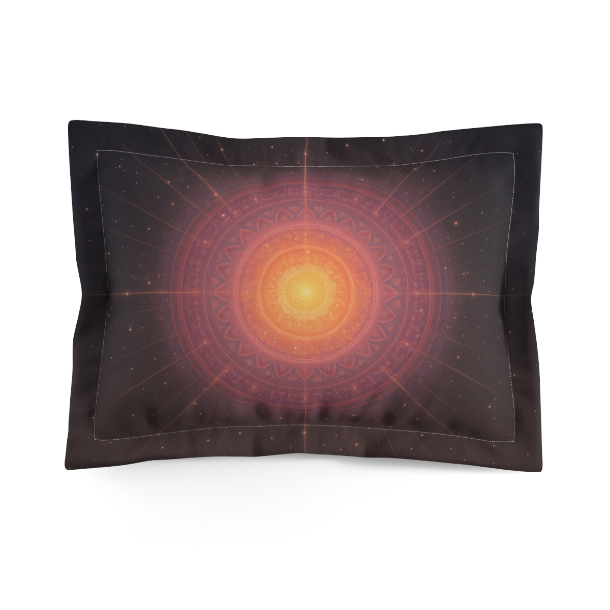Photon Burst Radiant Mandala unique shape pillows