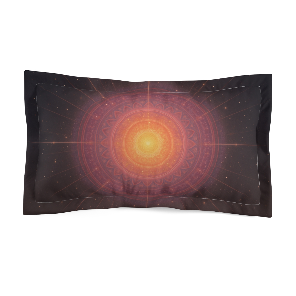 Photon Burst Radiant Mandala unique shape pillows