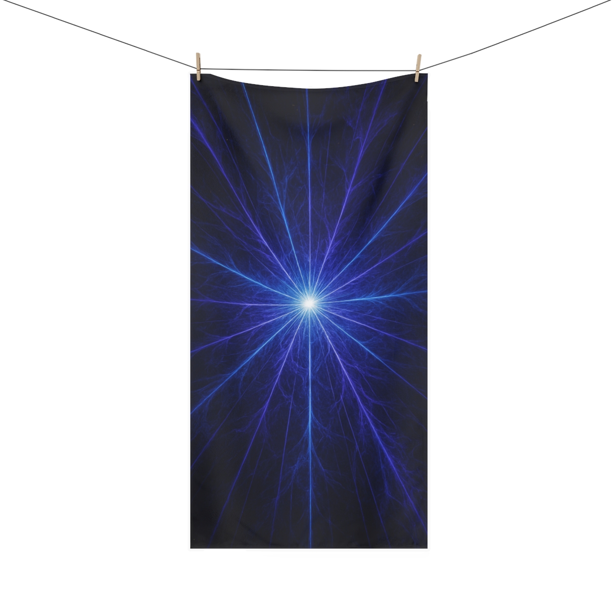 Photon Burst Tapestry designer printed towels