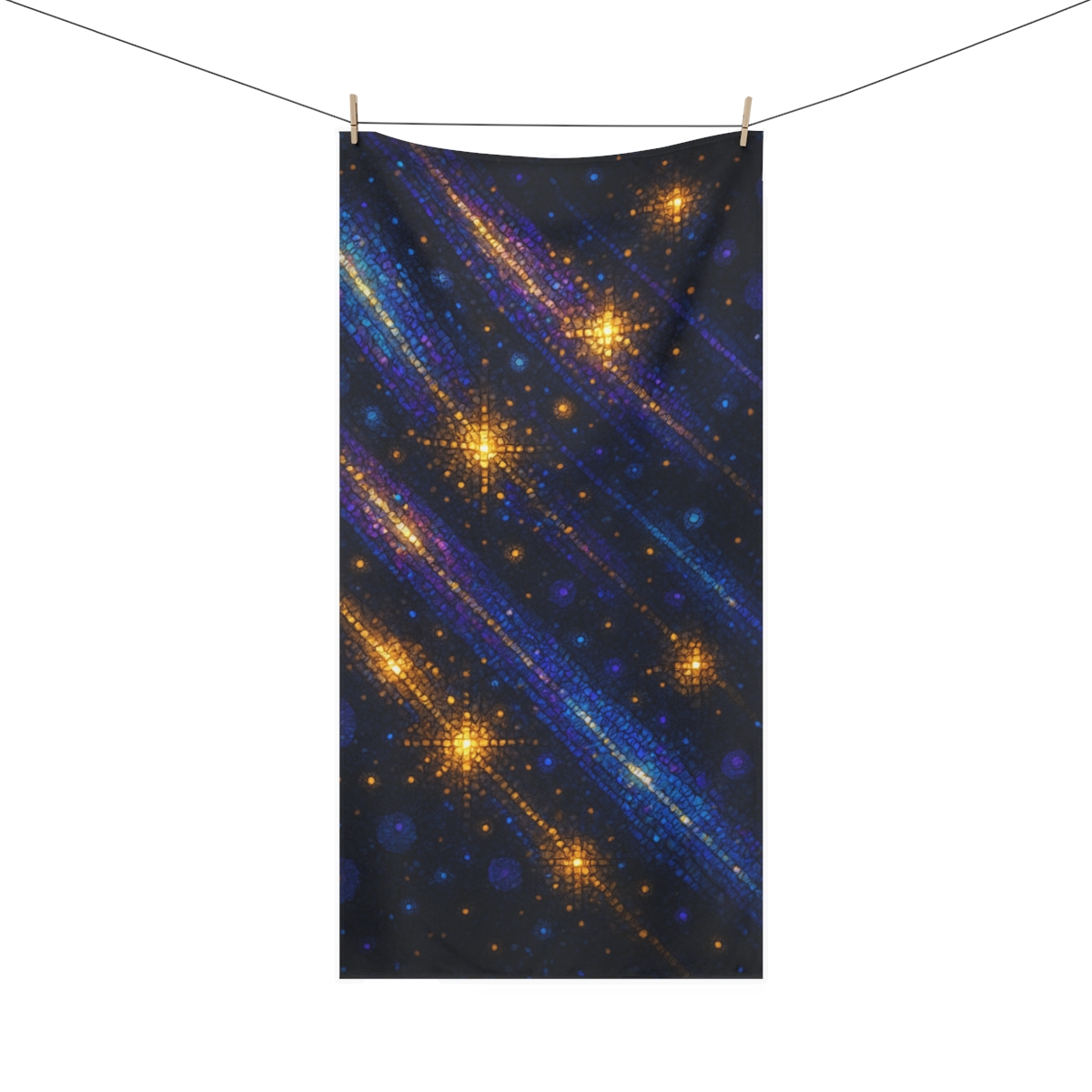 Photon Shower Mosaic designer printed towels