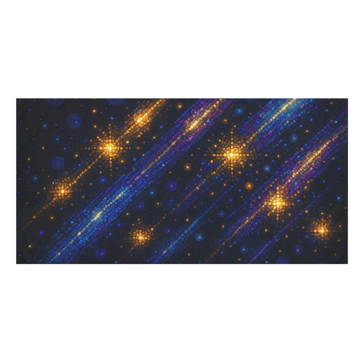Photon Shower Mosaic designer printed towels