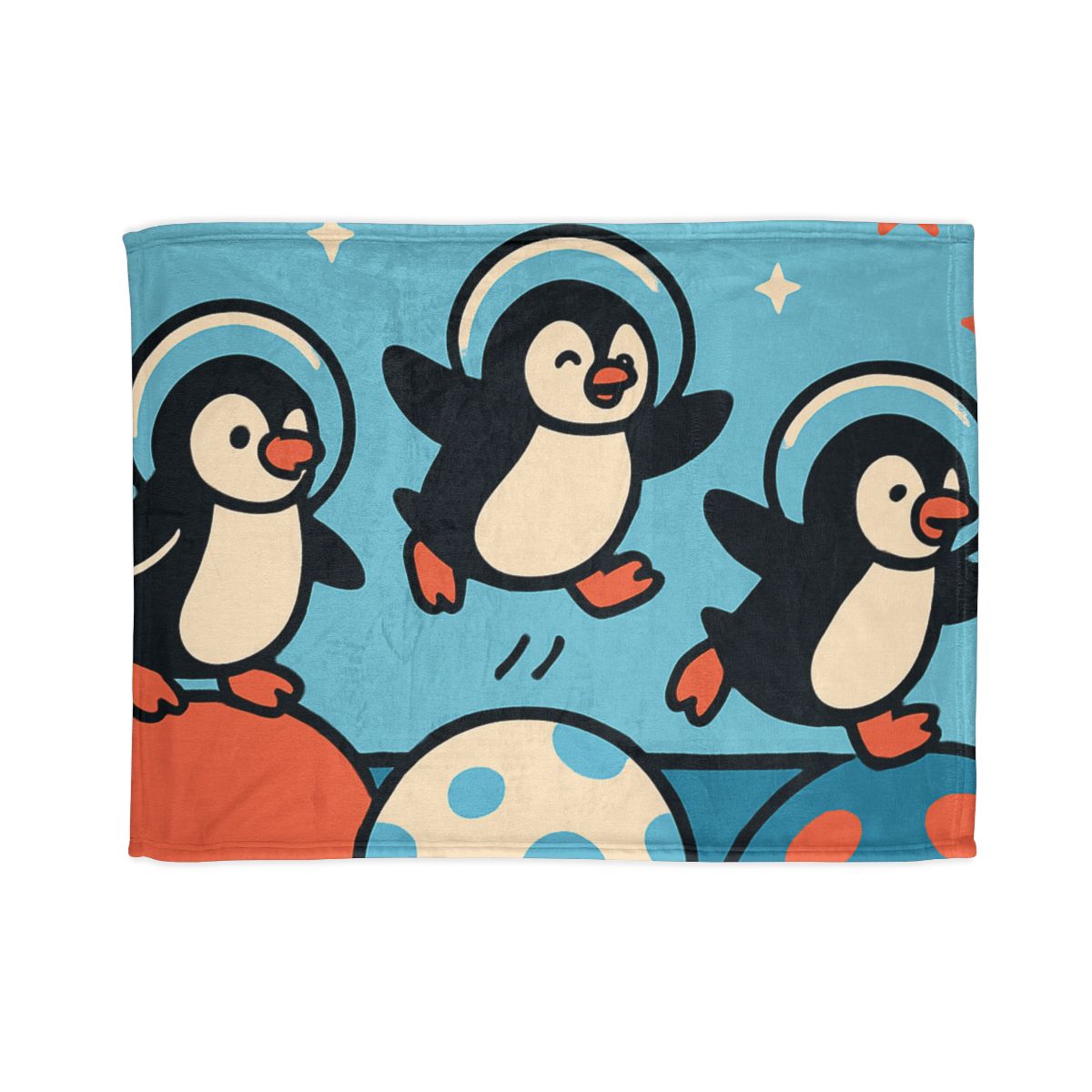 Planet Hopper Penguins custom blankets
