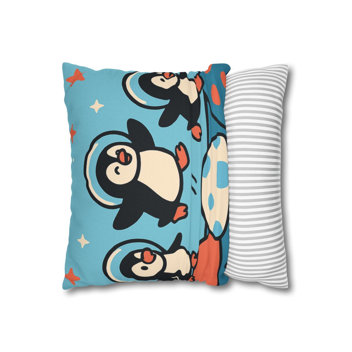 Planet Hopper Penguins trendy patterned pillow cases