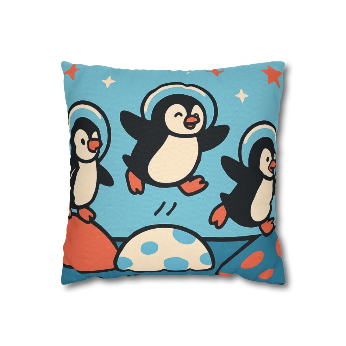 Planet Hopper Penguins trendy patterned pillow cases