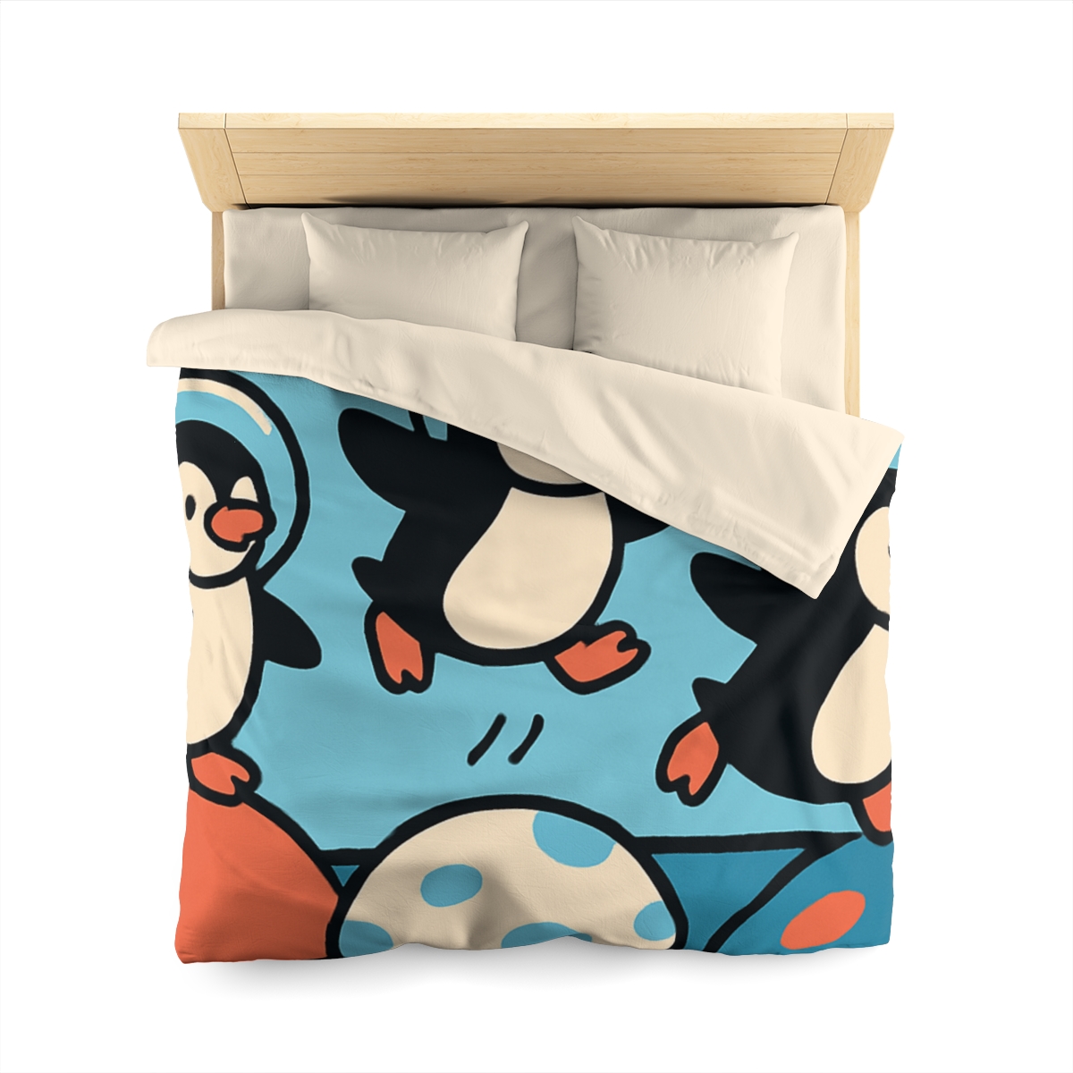 Planet Hopper Penguins personalized bedding duvets