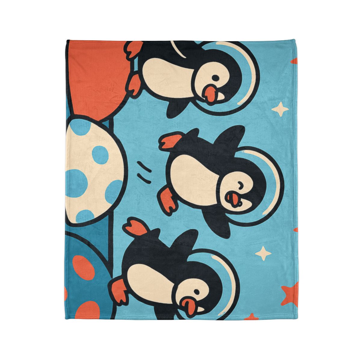 Planet Hopper Penguins custom blankets