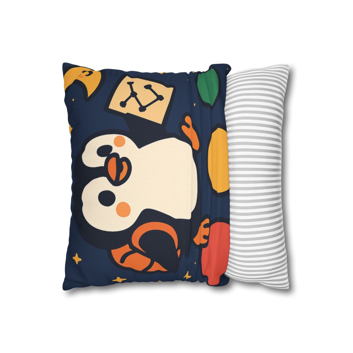 Planet Hopping Penguin Explorer comfortable bedding pillow covers