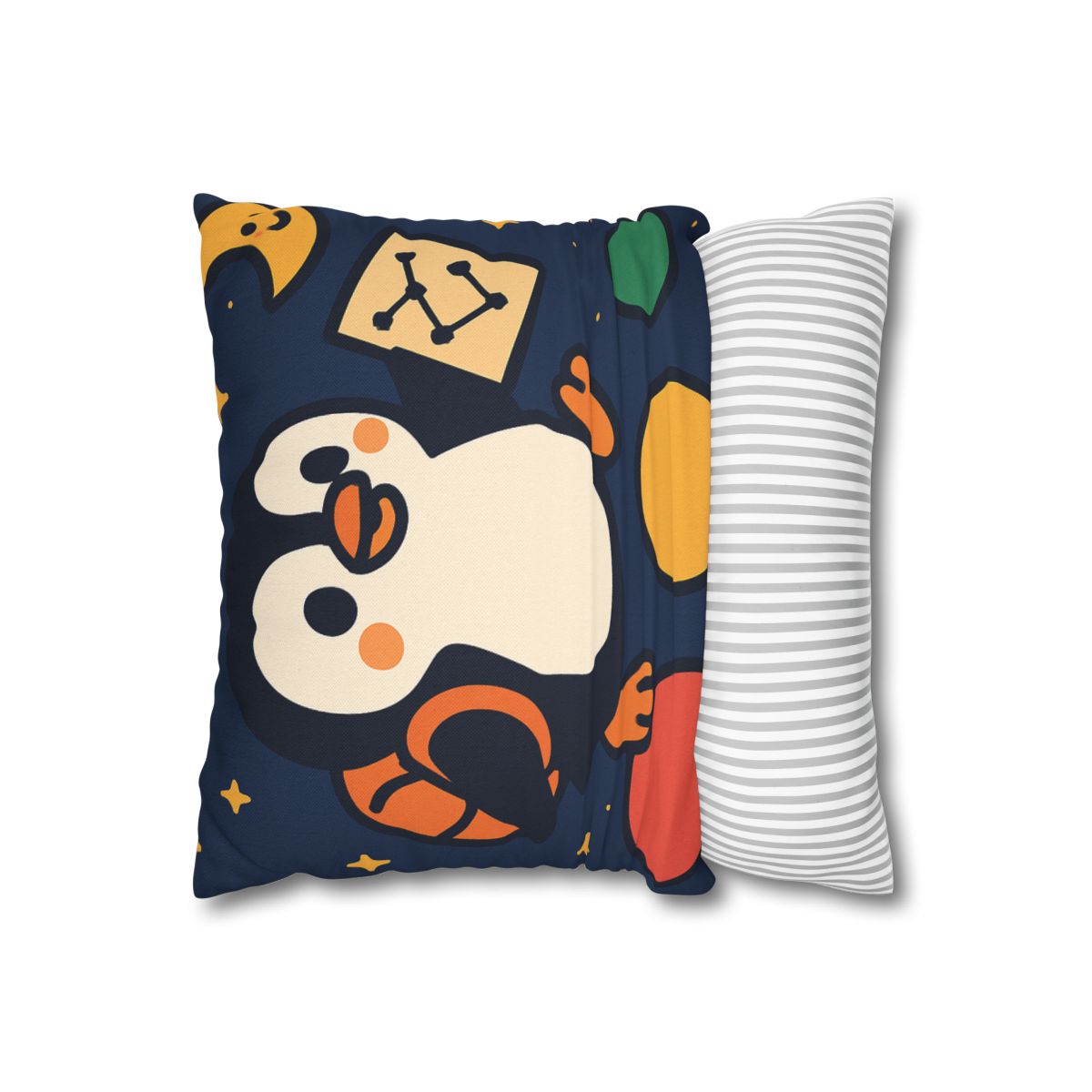 Planet Hopping Penguin Explorer comfortable bedding pillow covers