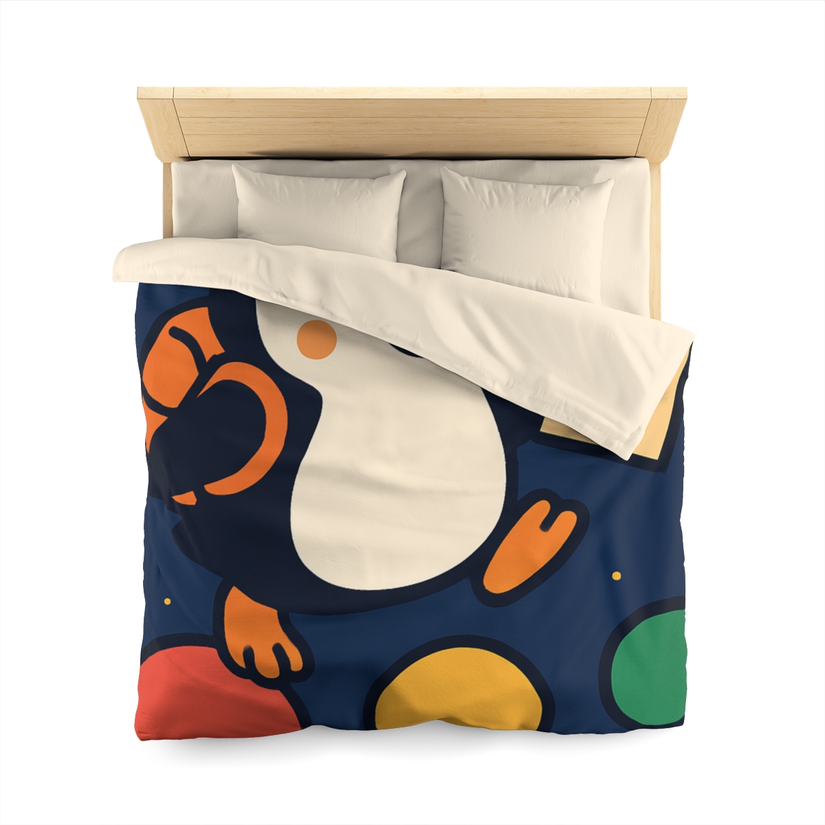 Planet Hopping Penguin Explorer unique patterned duvets