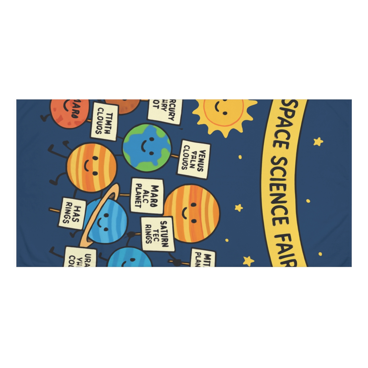 Planet Parade Science Fair custom towels