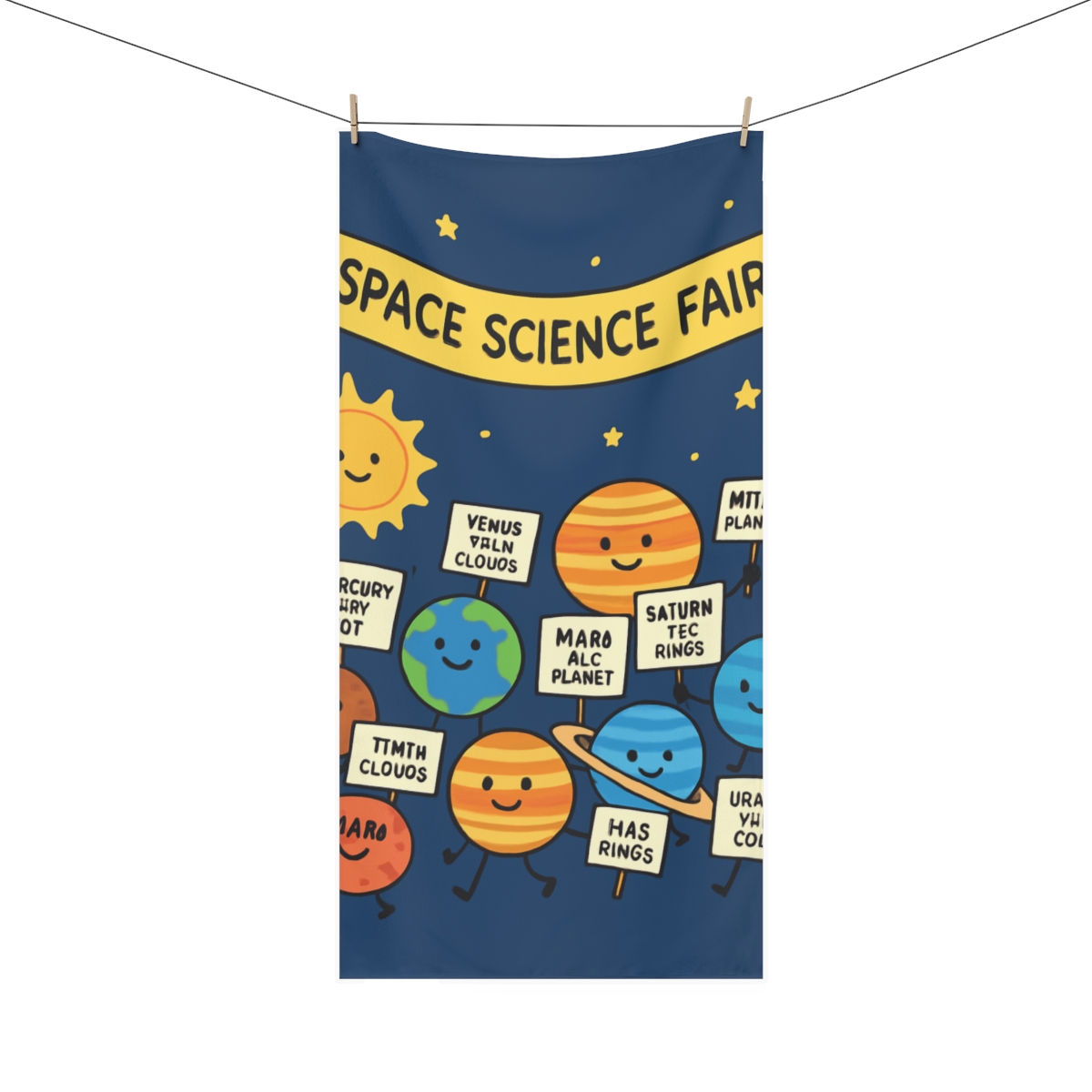 Planet Parade Science Fair custom towels