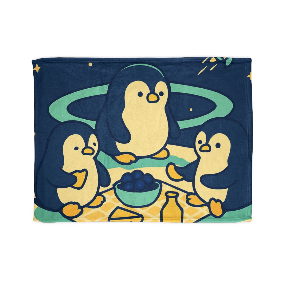 Planet Picnic Penguins soft fleece blankets