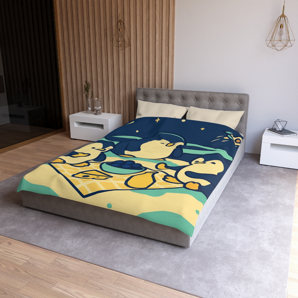 Planet Picnic Penguins stylish duvet covers