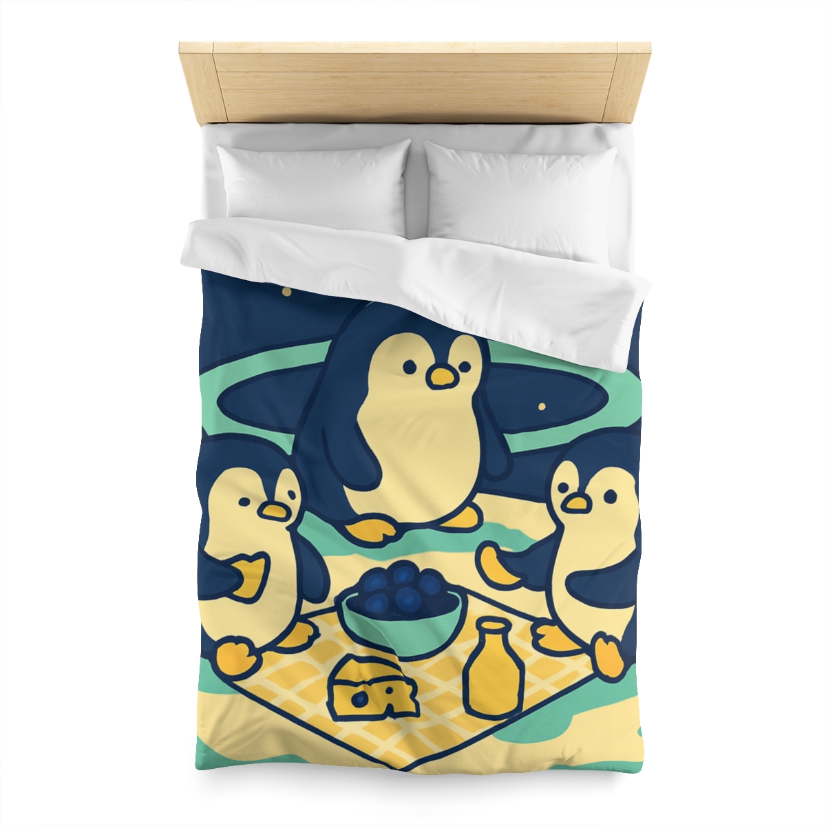 Planet Picnic Penguins stylish duvet covers