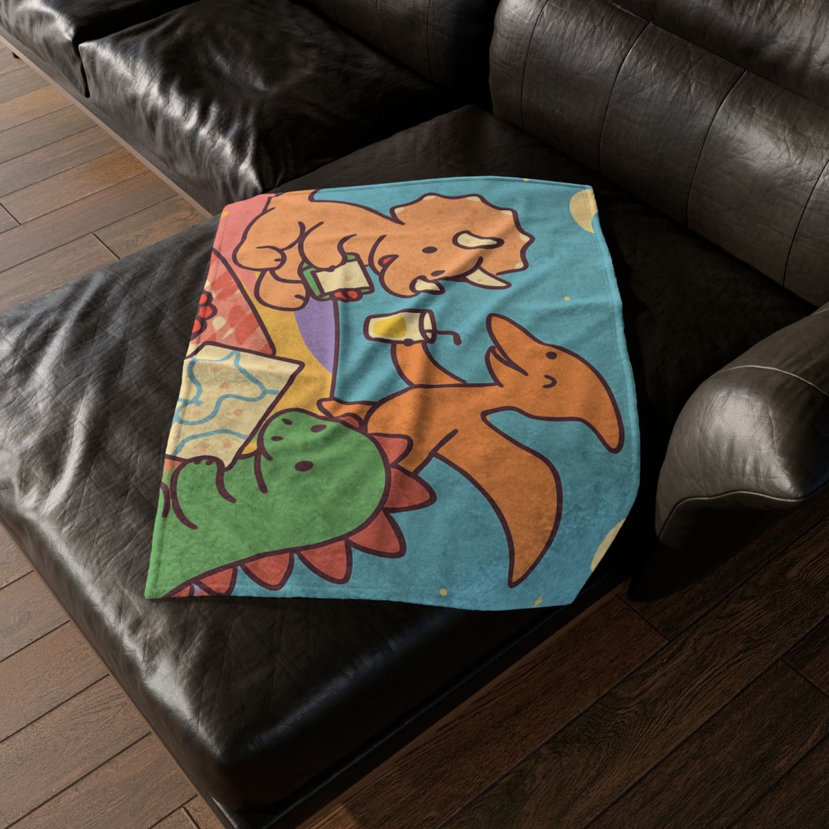Planet Picnic With Dinosaurs unique gift blankets