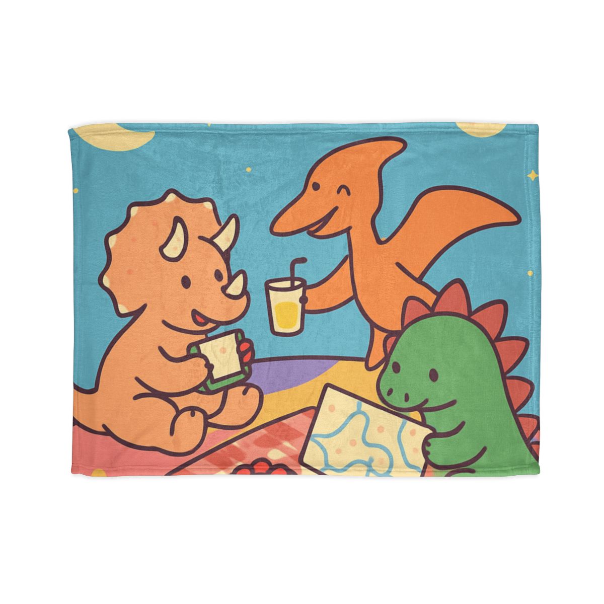 Planet Picnic With Dinosaurs unique gift blankets