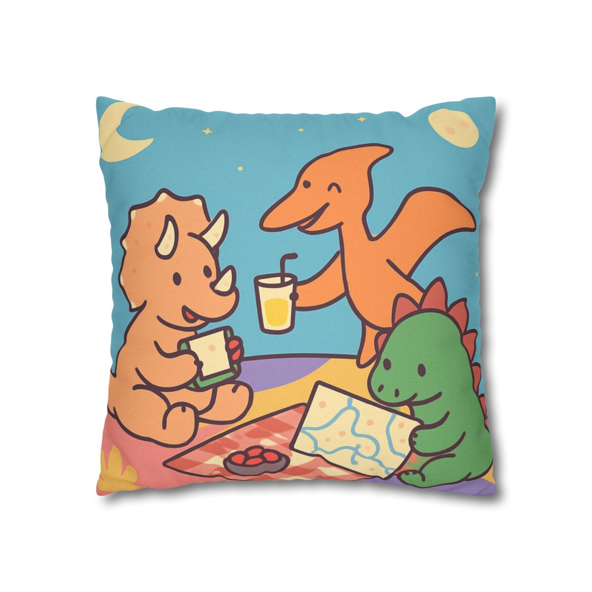 Planet Picnic With Dinosaurs custom pillow cases
