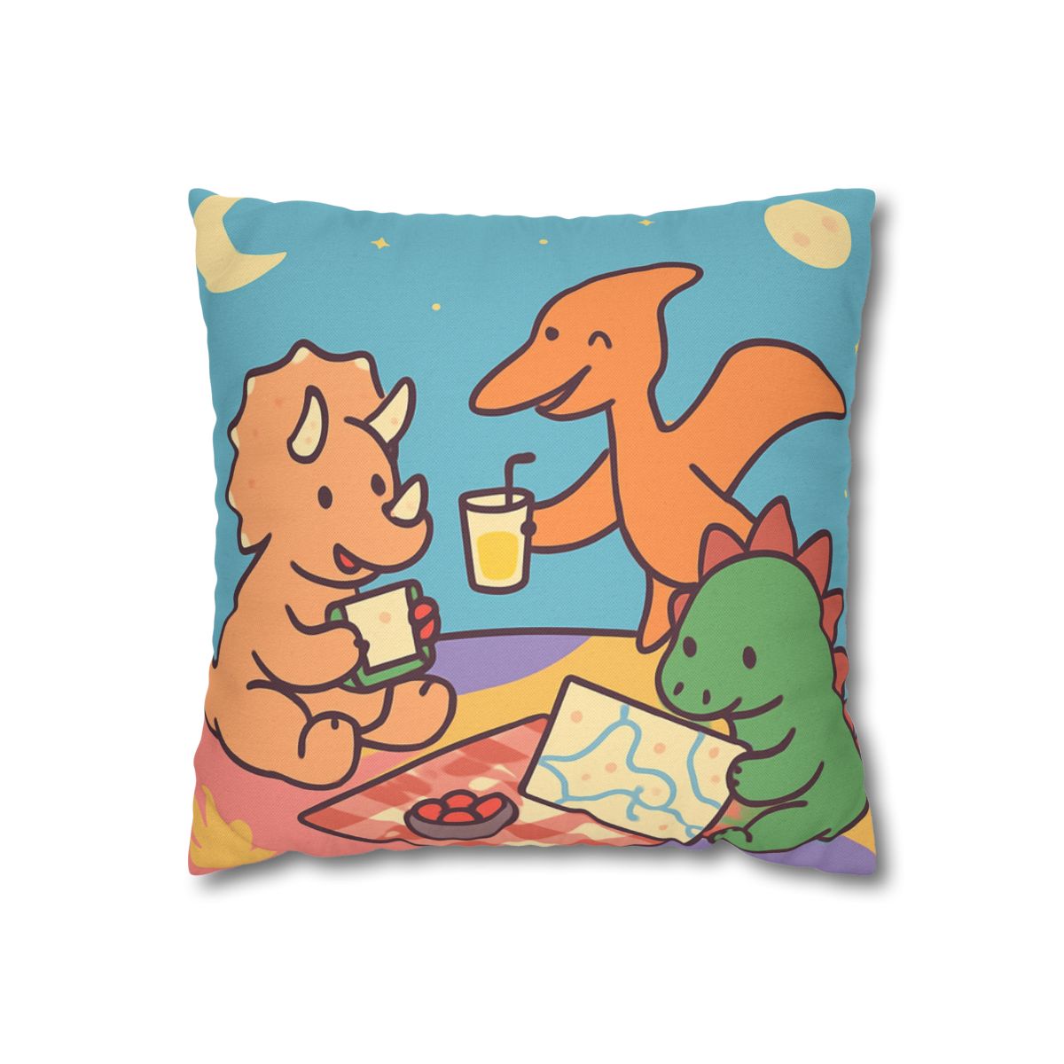 Planet Picnic With Dinosaurs custom pillow cases