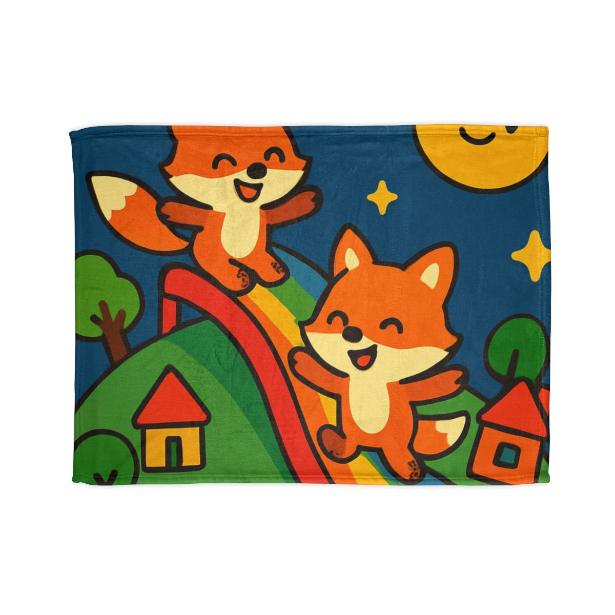 Planet Playground Of The Friendly Foxes unique gift blanketscustom blankets