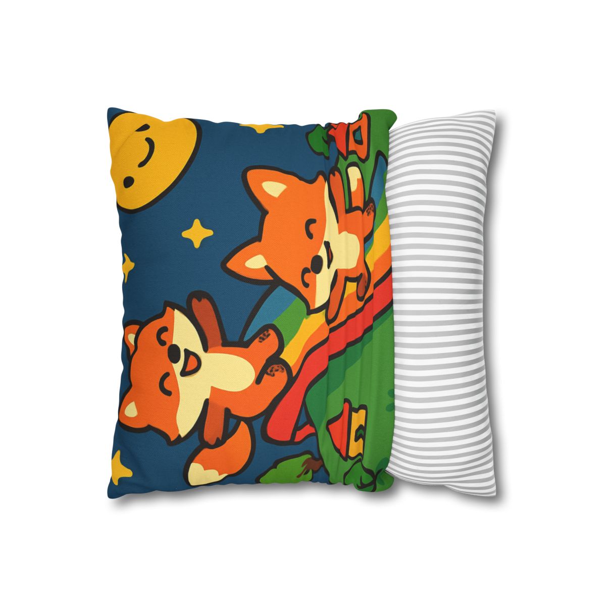 Planet Playground Of The Friendly Foxes trendy patterned pillow cases
