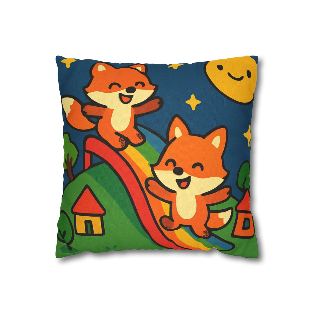Planet Playground Of The Friendly Foxes trendy patterned pillow cases