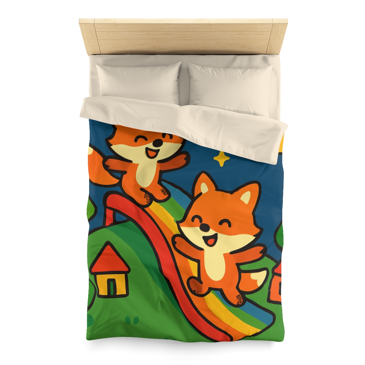 Planet Playground Of The Friendly Foxes unique patterned duvets