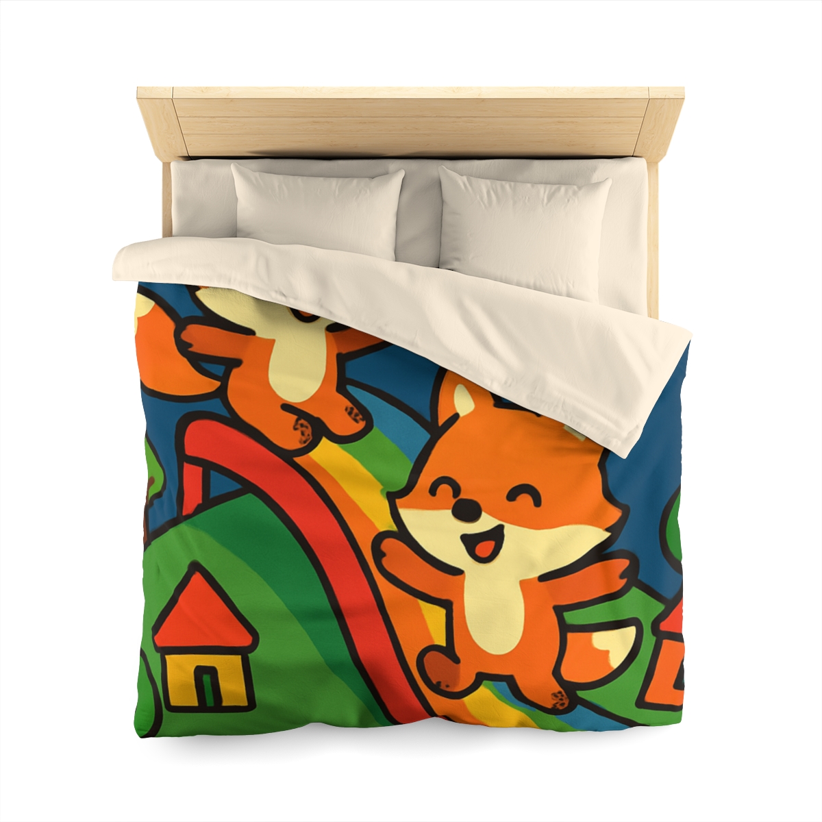 Planet Playground Of The Friendly Foxes unique patterned duvets
