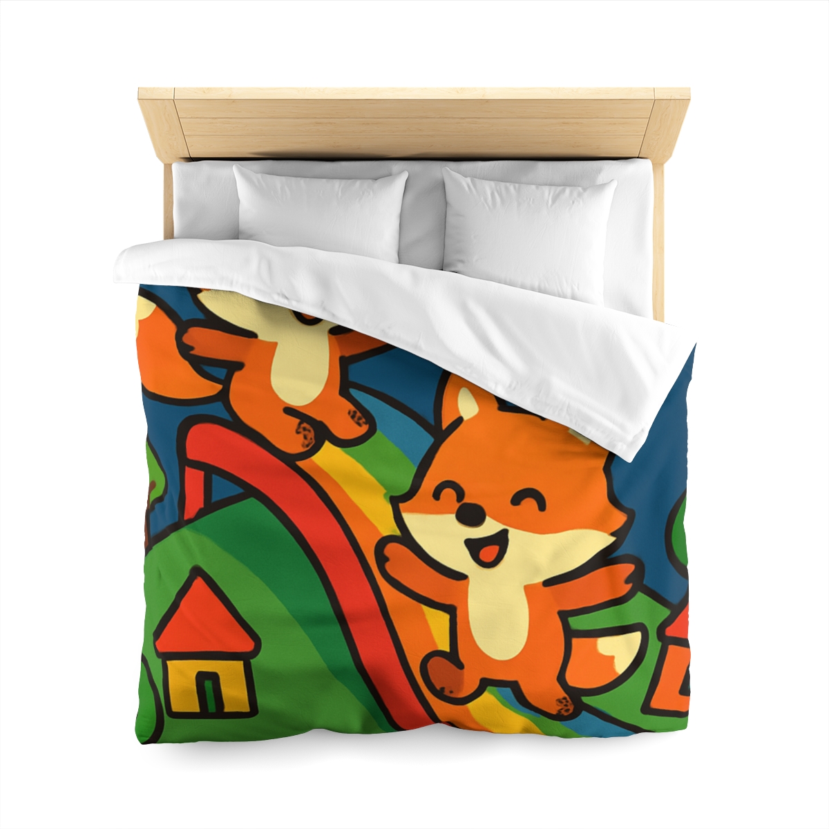 Planet Playground Of The Friendly Foxes unique patterned duvets
