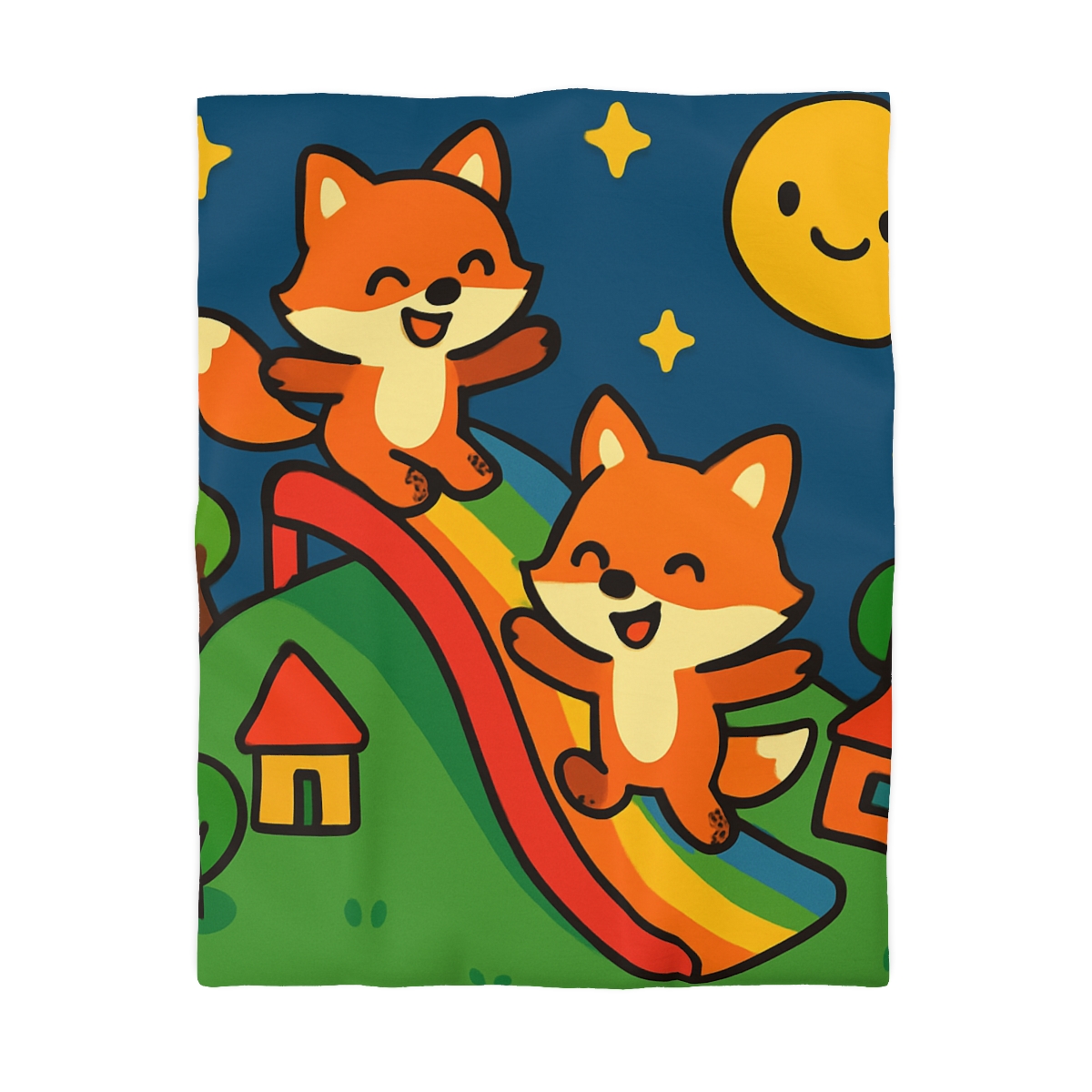 Planet Playground Of The Friendly Foxes unique patterned duvets