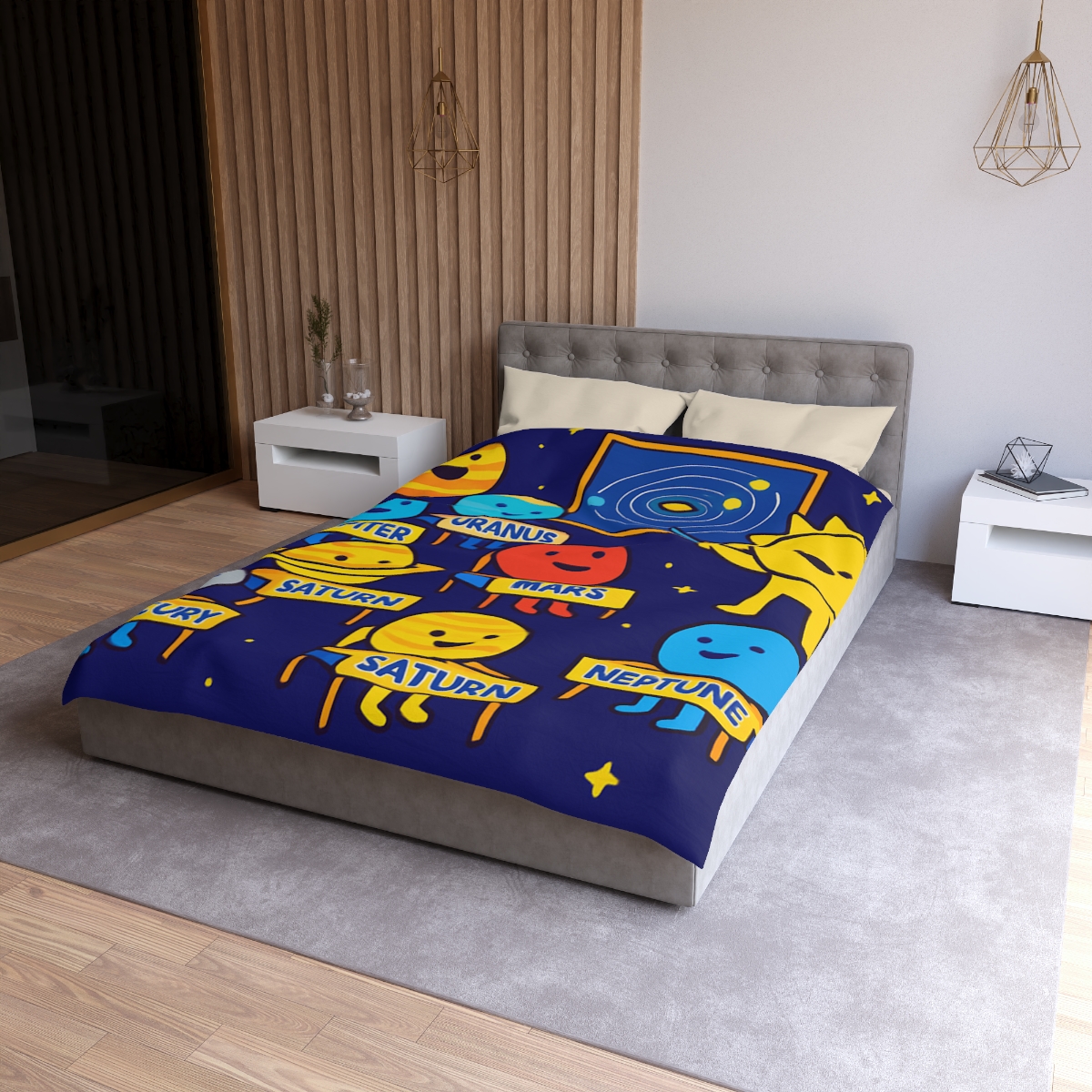 Planet School In The Sky custom duvets